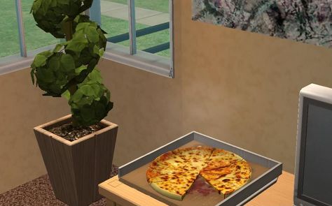 More Appetizing Default Replacement Pizza The Sims 2, Edible Food, Game Food, Sims 2, The Sims, Asian Recipes, Good Food, Pizza, Pizzas