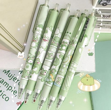 Animal Pen, Gel Pens Set, Fine Writing Instruments, Frog Design, Cute Frog, Ink Pens, Gel Ink Pens, Cute Pens, Kawaii Stationery