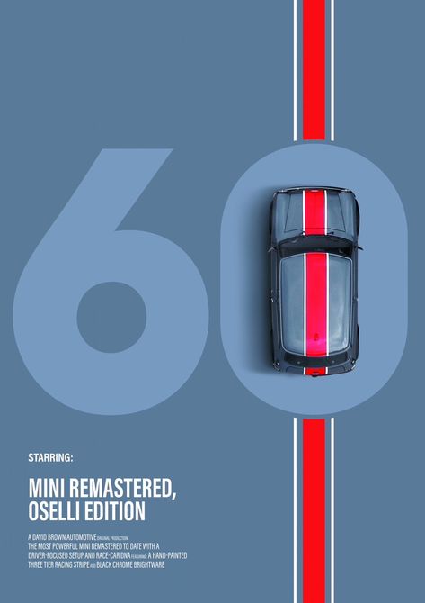 Automotive Poster Design, Car Festival Poster, Automotive Graphic Design, Mini Cooper Poster, Porsche Advertising, Car Typography, 360 Logo, Fonts For Youtube, Editorial Fonts