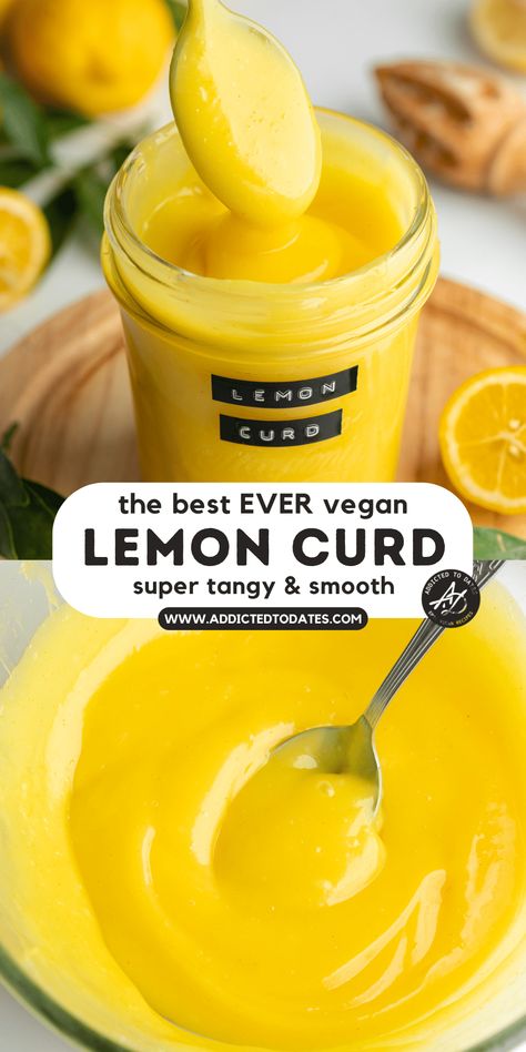 Vegan Lemon Curd Dessert Fillings, Vegan Lemon Curd, Lemon Curd Cake, Easy Lemon Curd, Mini Pastries, Tummy Yummy, Lemon Curd Recipe, Lemon Custard, Curd Recipe