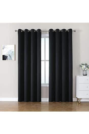 Diy Home Makeover, Black Blackout Curtains, Materials And Structures, Book Vibes, Darkening Curtains, Black Curtains, Curtains For Bedroom, Curtain Ideas, House Design Ideas