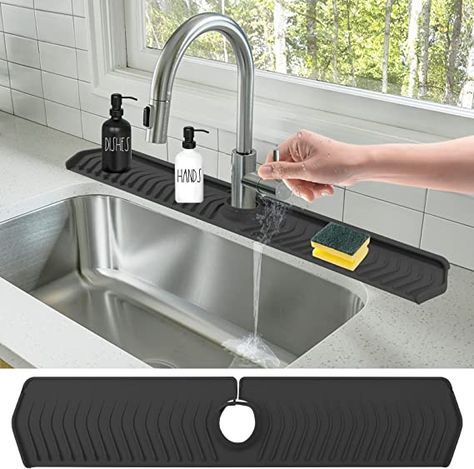 Best Kitchen Sink Splash Guard 2023 30 Inch Kitchen Sink, Grey Kitchen Sink, Dish Soap Tray, Kitchen Sink Countertop, Sink Splash Guard, Faucet Mat, Sink Soap Dispenser, Sink Protector, Laundry Tubs