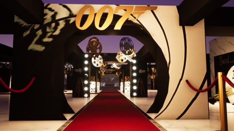 Themes - Visual Architects James Bond Wedding, James Bond Theme Party, 007 Theme, 007 Casino Royale, Casino Birthday Party, James Bond Party, Casino Royale Theme, Event Entrance, James Bond Theme