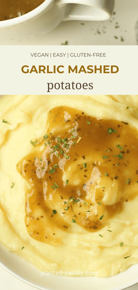 Vegan Garlic Mashed Potatoes Vegan Garlic Mashed Potatoes Recipe, Thanksgiving Recipes Non Dairy, Vegetarian Mashed Potatoes, Vegan Mash Potatoes, Gluten And Dairy Free Mashed Potatoes, Mashed Potatoes Without Dairy, Creamy Vegan Mashed Potatoes, Vegan Mashed Potatoes And Gravy, Gluten Free Mashed Potatoes Recipe