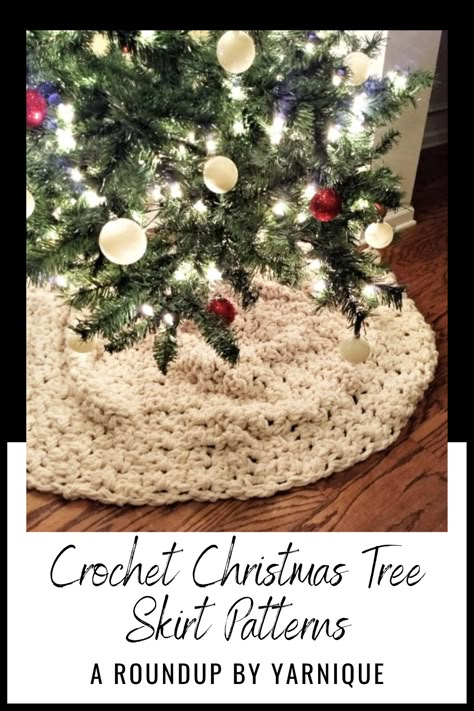 Looking for the best crochet Christmas tree skirt patterns? Got you covered with 21 free crochet patterns to jazz up your Christmas decor this year. #yarnique #christmascrochetpattern #freecrochetpatterns Christmas Tree Skirt Patterns, Farmhouse Christmas Tree Skirt, Tree Skirt Crochet Pattern, Tree Skirt Crochet, Crochet Christmas Tree Skirt, Farmhouse Christmas Tree Skirts, Christmas Tree Skirt Crochet Pattern, Pillow Cover Crochet Pattern, Crochet Tree Skirt