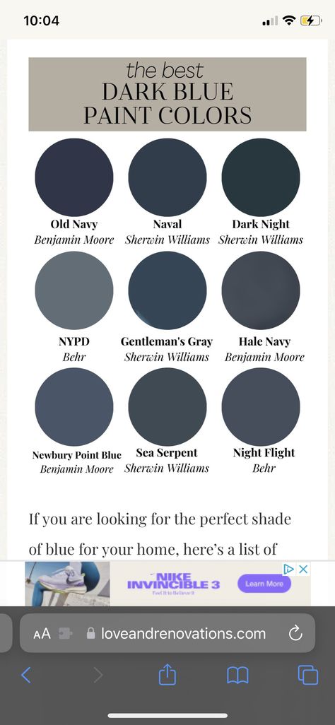 Moody Paint, Dark Blue Paint Color, Dark Blue Paint, Hale Navy, Moody Bedroom, Sea Serpent, Night Flight, Blue Paint Colors, Witching Hour