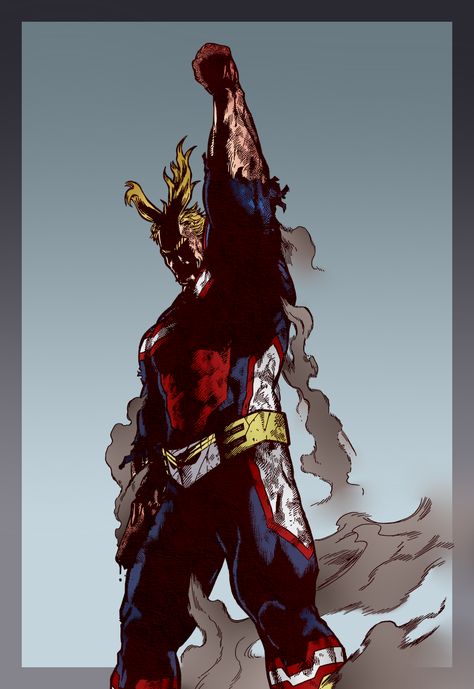 Superheroes Design, Old Manga, Yagi Toshinori, Toshinori Yagi, Academia Wallpaper, All Might, Dope Cartoon Art, Superhero Wallpaper, Dream Tattoos