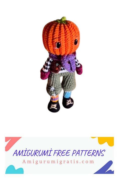 Amigurumi Halloween Pumpkin Man Pattern – Amigurumi Pattern Patterns Halloween, Arm Crocheting, Pumpkin Man, Crochet Toys Free, Crochet Bunny Pattern, Halloween Pattern, Pumpkin Head, Crochet Pumpkin, Pink Yarn