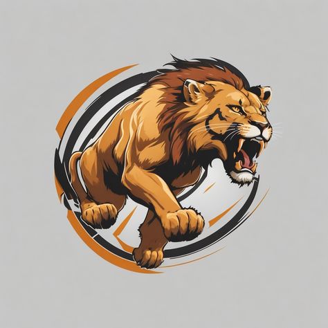 Lion Gaming Logo, Sports Team Logos Design, Lion Logo Design, Angry Lion, Lion Mascot, Team Logo Design, Sports Team Logos, Lion Logo, Allah Photo