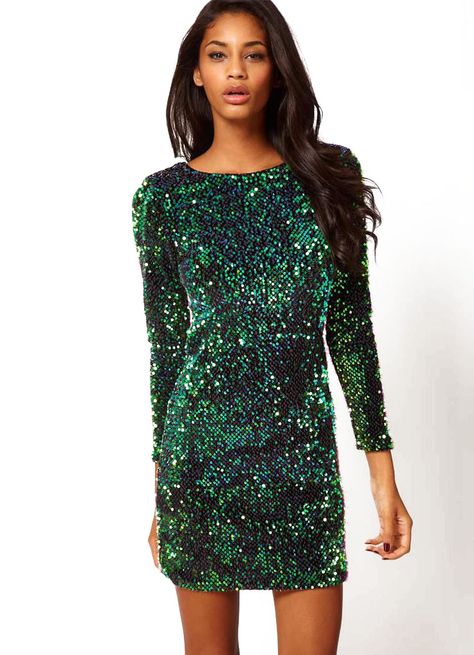 Shop Green Long Sleeve Sparkles Sequined Glitzy Bodycon Dress online. SheIn offers Green Long Sleeve Sparkles Sequined Glitzy Bodycon Dress & more to fit your fashionable needs. Green Sequin Dress, Evening Mini Dresses, Sequin Bodycon Dress, Sequin Party Dress, Looks Street Style, Green Sequins, Bodycon Dress Parties, Cocktail Party Dress, Mini Cocktail Dress