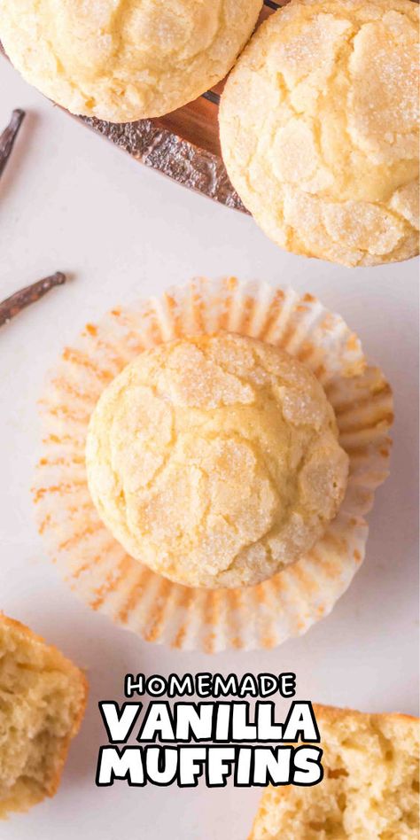 Mouthwatering muffins with vanilla Vanilla Bean Recipes, Italian Cream Soda, Vanilla Muffins, Vanilla Bean Paste, Bakery Style Muffins, Food Resources, Vanilla Recipes, Stop Scrolling, Vanilla Flavor