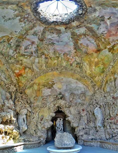 Grotto Architecture, Grotto Aesthetic, Italian Grotto, Cave Spa, Mermaid Grotto, Shell Grotto, Creepy Aesthetic, Underwater Ruins, Sea God