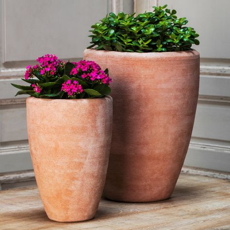 Campania International Abrielle Planter - Set of 2 - Terra Cotta Navajo Decor, Campania International, Color Terracota, Patio Planters, Urn Planters, Terracotta Planter, Pottery Planters, Large Planters, Outdoor Planters