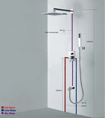 Shower Wand Placement, Shower Controls Placement, Shower Valve Placement Ideas, Exposed Plumbing Shower Wall Mount, Plumbing Drawing Plan Bathroom, Bathroom Inspo Interior Design, Neoclassical Interior Design, Toilet And Bathroom Design, Bathroom Construction