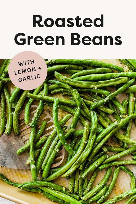 Make delicious oven roasted green beans with this simple recipe. They cook up in under 20 minutes for a quick and easy side dish that pairs with any meal! Green Beans Vegan, Easy Green Bean Recipes, Oven Roasted Green Beans, Broccoli Salad With Cranberries, Dairy Free Breakfast Recipes, Easy Green Beans, Plantain Recipes, Dairy Free Breakfasts, Roasted Green Beans