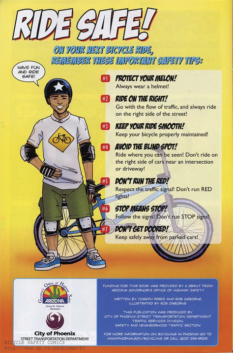 COMICS WITH PROBLEMS #50: Phoenix Arizona "Bicycle Safety" Comic Books Bike Rodeo, Safety Meeting, Cycling Benefits, Primary Activity, American Heritage Girls, Walk Cycle, Bike Rally, Bicycle Safety, Night Ride