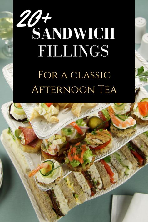 Afternoon Tea Sandwiches, Sandwiches Afternoon Tea, English Tea Sandwiches, High Tea Sandwiches, Sandwiches Ideas, Tea Party Sandwiches Recipes, Vintage Afternoon Tea, Cucumber Sandwich, Tea Party Menu