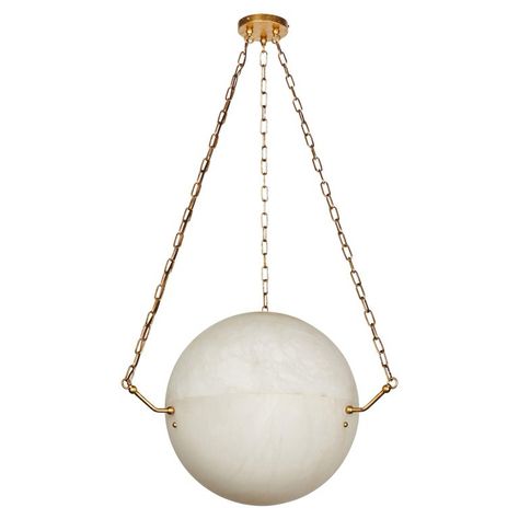 Check out this item from 1stdibs! 'Atlas' Alabaster Suspension Lamp by Denis De La Mesiere: https://www.1stdibs.com/id-f_24703052 Alabaster Light, Globe Pendant Light, French Designer, Suspension Lamp, Lamps Ceiling, French Design, Bead Art, Light Table, Warm Light