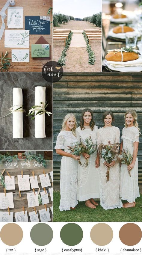 Rustic organic wedding colour palette { Muted Earth Tones } http://fabmood.com Wedding Colour Schemes Rustic, Rustic Bridesmaid Dresses, Wedding Color Schemes Summer, Earth Tone Wedding, Rustic Color Palettes, Rustic Bridesmaids, Muted Earth Tones, Rustic Wedding Colors, Wedding Color Palettes