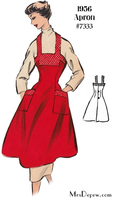 1950s Apron, Dress Tutorial, French Pattern, Pattern Template, Dress Tutorials, Aprons Patterns, Pattern Drafting, Muslin Fabric, Golden Rule