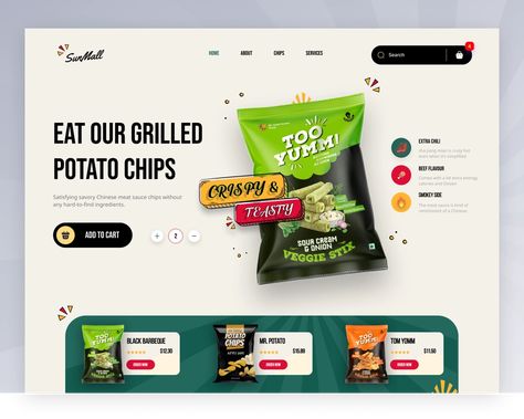 Snacks Website Design, Ecommerce Web Design Layout, Food Website Design Inspiration, Product Infographic Design, Product Infographic, Webpage Design Layout, Food Website Design, Layout Site, Bio Pool