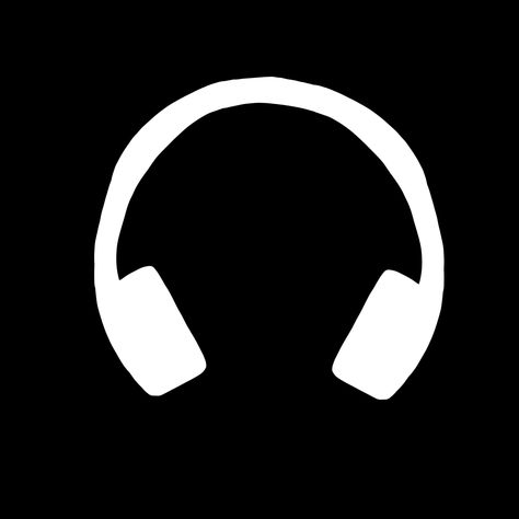 Headphones Icon Black, App Ikon, Iphone Widgets, Black White Logo, Ios Ideas, Black App, Men Faces, White Headphones, Headphones Black