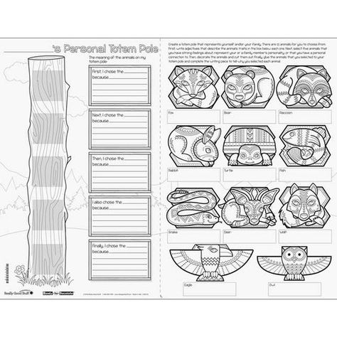 Printable Totem Pole Templates, Totem Pole Art Project, Totem Pole Animals Templates, Totem Pole Template, Totem Poles Art Project For Kids, Diy Totem Pole, Totem Pole Animals, Totem Poles For Kids, Family Totem Pole