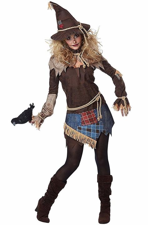 These 6 Scary Halloween Costumes Will Have Everyone Doing a Double Take Creepy Scarecrow, Scary Women, Wizard Of Oz Costumes, Scary Scarecrow, Women Halloween Costumes, Scarecrow Costume, California Costumes, Scary Halloween Costumes, Black Halloween Dress