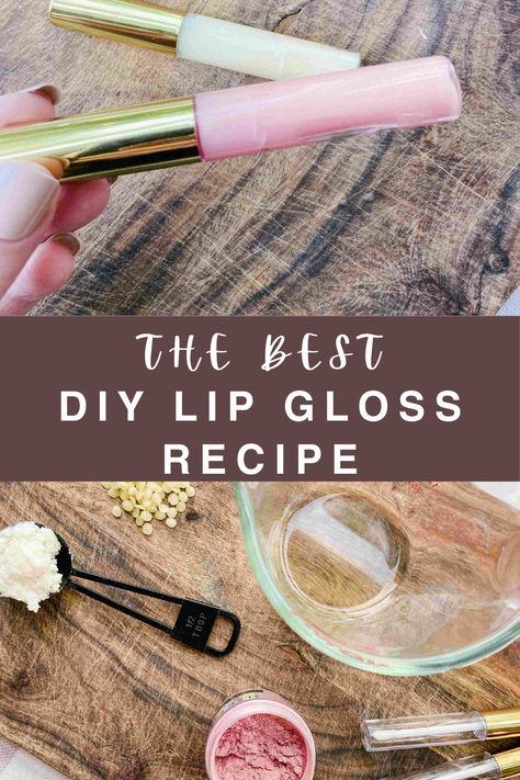 This easy recipe is going to make the best DIY lip gloss you have ever used! It’s a simple and natural recipe that can easily replace your store-bought lip gloss. This lip gloss can be made into a clear gloss or add a natural tint to make it the exact shade you want. How To Make Natural Lip Gloss, Diy Tinted Lip Gloss, Easy Lip Gloss Recipe, Natural Lip Gloss Recipe, Lip Gloss Recipe Diy, Diy Lip Gloss Recipes How To Make, Diy Lip Tint, Lip Gloss Recipes, Crunchy Lifestyle