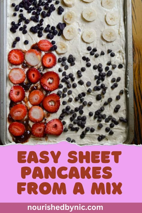 EASY SHEET PAN PANCAKES FROM A MIX Pancake Mix Baked In Oven, Sheet Pan Pancakes With Greek Yogurt, Gf Sheet Pan Pancakes, Sheet Pan Pancakes Hungry Jack, Pancake Mix Sheet Pan Pancakes, Cookie Sheet Pancakes, Sheet Pan Pancakes With Pancake Mix Easy, Sheet Pan Pancakes Easy, Sheet Pan Pancakes Bisquick