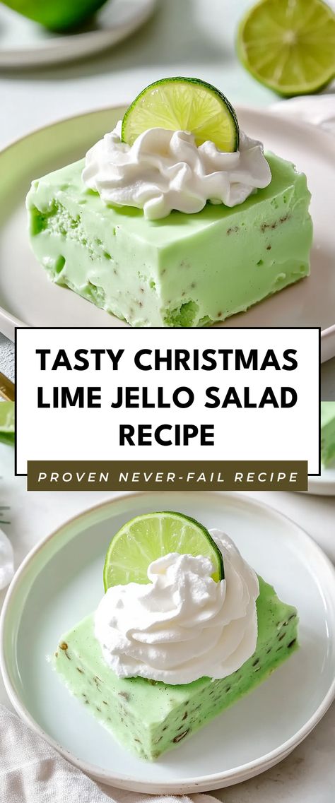 Image for Tasty Christmas Lime Jello Salad Recipe Grandma's Lime Green Jello Salad, Christmas Jello Salad Recipes, Grinch Salad, Lime Jello Salad Recipes, Cranberry Salad Recipes With Jello, Christmas Jello Recipes, Lime Green Jello Salad, Christmas Jello Salad, Thanksgiving Jello Salad