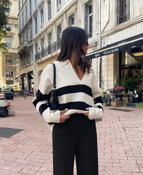 @onmariana1 ♡ Cute Casual Work Outfits, Striped Sweater Outfit, Work Outfit Inspiration, Classy Business Outfits, Winter Sweater Outfits, Smart Casual Women, Business Professional Outfits, Pullovers Outfit, Pullover Outfit