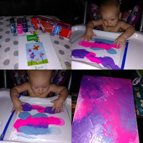 6-9 Month clean paint activity. 7 Month Old Activities, 9 Month Old Activities, Diy Sensory Boards, Willow Crafts, Messy Play Activities, Diy Sensory Board, Babysitting Activities, Diy Sensory, 5 Month Old