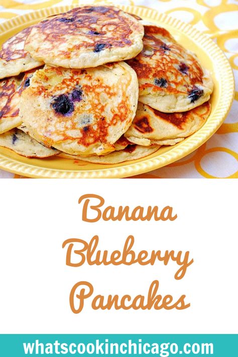 Banana Blueberry Pancakes #pancakes #breakfast #recipes Banana Blueberry Pancakes, Blueberry Pancakes Recipe, Pancakes Pancakes, Kids Breakfast, Pancakes Breakfast, Lactose Free Recipes, Pancakes Easy, Blueberry Pancakes, Kid Food