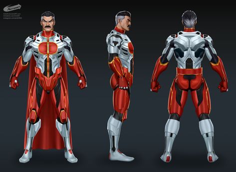 Orange Superhero Suit, Superman Suits Concept, Invincible Iron Man Suit, Daredevil Concept Suit, The Flash Concept Suit, Invincible Comic, Fantasy Fiction, Mortal Kombat, High Tech