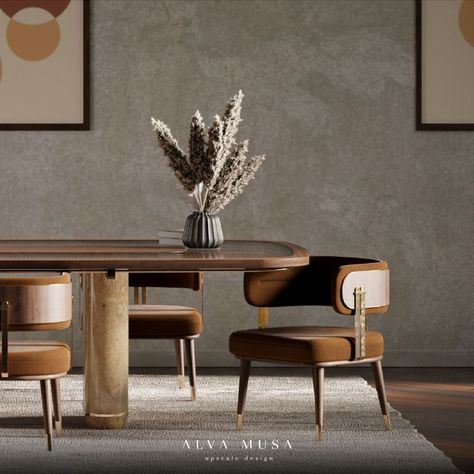 Dining Room, brown tones, Mid Century Decor Dining Room Mid Century, Furniture Graphic, Evil Eye Art, Bespoke Interiors, Bar Chair, Bespoke Furniture, Furniture Styles, Beautiful Interiors, Mid Century Design