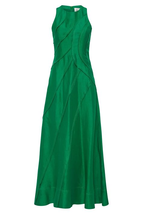 What Are My Colors? Best Palette For Your Skin Tone, Revealed – Aje Elegant Dresses Classy, Stitching Details, Green Midi Dress, Midi Length Dress, Flared Skirt, Ladies Dress Design, Fitted Bodice, Invisible Zipper, Dream Dress