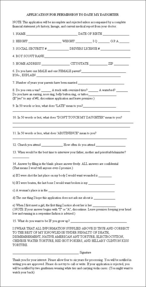 Date My Daughter Application, Application To Date My Daughter, Father Daughter Date Ideas, Rules For Dating My Daughter, Life Quotes Relationships, Dating Application, Pin Interest, Organization Bullet Journal, Quotes Relationships