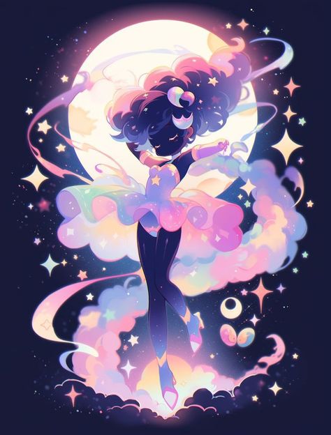 Dream Character Design, Dreamworld Art, Cloud Character Design, Celestial Witch Aesthetic, Galaxy Character Design, Afrique Art, Celestial Art, Dessin Adorable, 영감을 주는 캐릭터