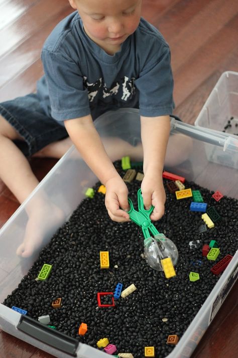 Lego Camp, Sensory Activities For Preschoolers, Pediatric Physical Therapy, Sensory Activities Toddlers, Small Tub, Lego Activities, Lego Games, Toy Bins, Messy Play