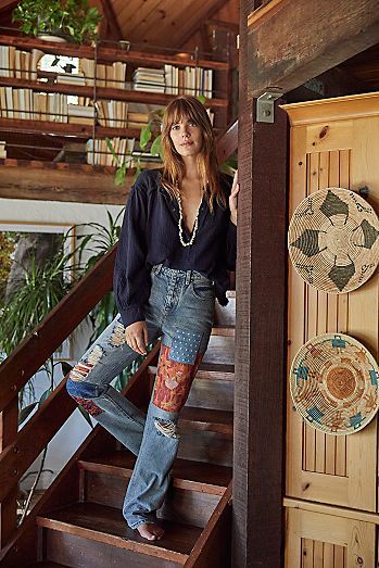 70s Boho Fashion, 70s Inspired Fashion, Boho Fashion Summer, Estilo Hippie, All Jeans, Mode Boho, Free People Style, 70s Boho, Winter Boho