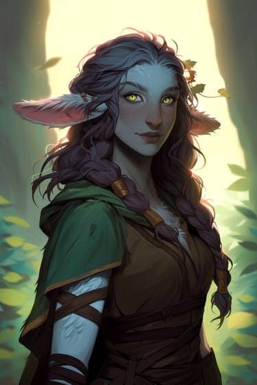 Female Firbolg, Firbolg Druid, Dnd Druid, Virtual Tabletop, Roleplay Characters, Fantasy Races, Call Of Cthulhu, Dungeons And Dragons Characters, Dnd Art