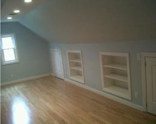 Cape Cod Closet, Hangout Chairs, Closet Slanted Ceiling, Attic Lounge Ideas, Diy Attic Storage, Study Cabinets, Bedroom Slanted Walls, Knee Wall Storage, Unique House Ideas