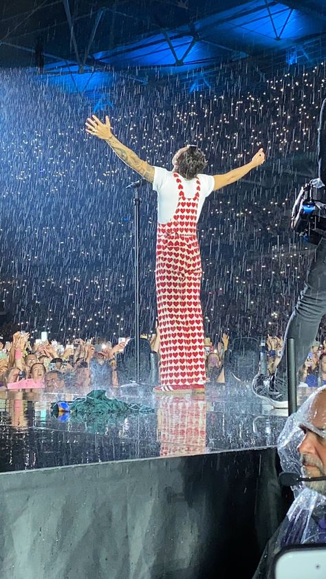 HL Daily On Tour on Twitter: "Harry taking in the crowd in the pouring rain. #LoveOnTourLondon #Night1 18.6.22 📸: idkcaitIin… " Harry Styles London, Harry Styles Concert, London Night, Best Night Of My Life, Dream Concert, London Tours, Wembley Stadium, Harry Styles Pictures, Harry Styles Photos