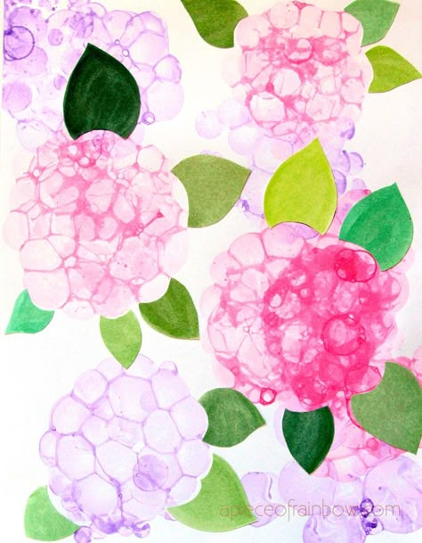 Floral Activities, Beginner Watercolor, Spring Flower Art, Paint Recipe, Diy Dish, Arts And Crafts For Teens, Bubble Painting, Rainbow Watercolor, Kids Watercolor