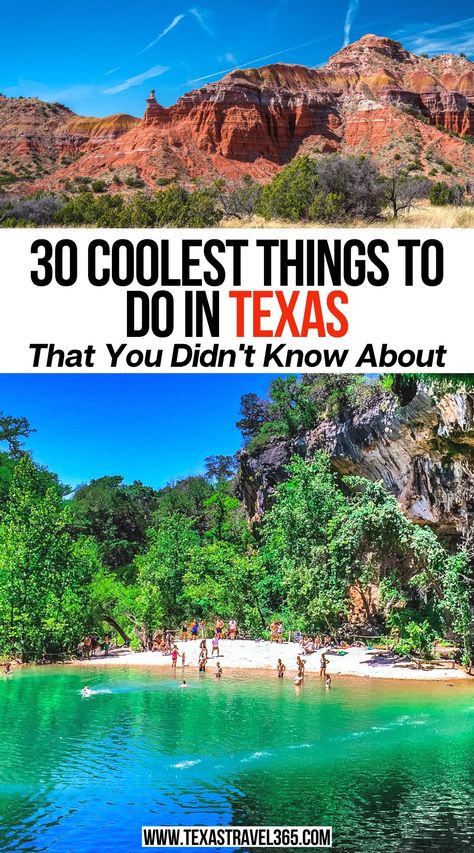 30 Coolest Things To Do In Texas That You Didn't Know About Texas Roadtrip Ideas, Texas Vacation Outfits, Bucket List Texas, Texas Vacation Ideas, Texas Vacation Spots, Things To Do In Texas, Texas Attractions, Texas Road Trip, Things To Write