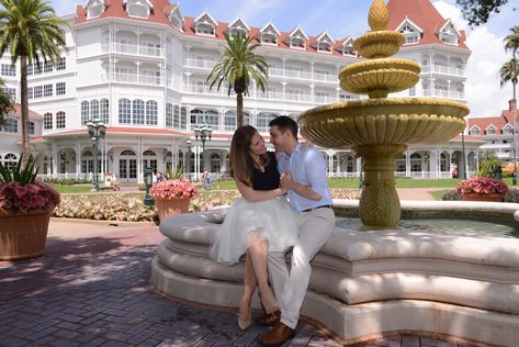 Grand Floridian engagement Resort Pictures, Disney Engagement, Grand Floridian, Save The Date Photos, Disney Photos, Senior Photo, Engagement Sessions, Disney Resort, Engagement Pictures