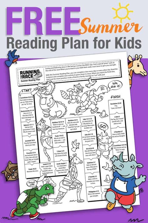 Summer Bible Reading Plan For Kids, Summer Bible Reading Plan, Bible Reading Plan For Kids, Bible Reading Schedule, Bible Reading Plans, Family Bible Study, Katy Trail, Free Bible Study, Bible Study Plans