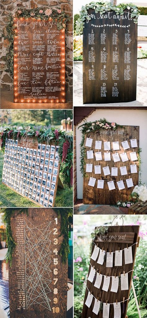 Chart Decoration Ideas, Rustic Seating Charts, Seating Chart Ideas, 25th Anniversary Party, Wedding Reception Seating, Chart Ideas, Seating Plan Wedding, Bridal Musings, Amazing Weddings