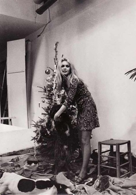 Brigitte Bardot at Christmas 🎄 Blithe Spirit, Bridget Bardot, Retro Pictures, Marlene Dietrich, I'm With The Band, Christmas Photoshoot, Christmas Past, Brigitte Bardot, Vintage Holiday